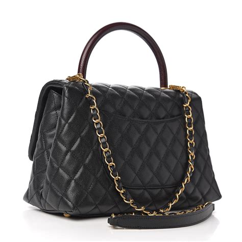 chanel small flap caviar price|CHANEL Caviar Lizard Embossed Quilted Small Coco Handle .